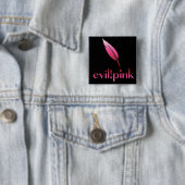 Badge Carré 5 Cm rose de mal (En situation)