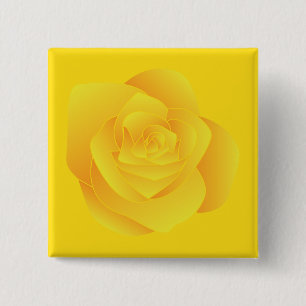 Badge Carré 5 Cm Rose jaune