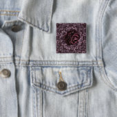 Badge Carré 5 Cm Rose Mandala (En situation)