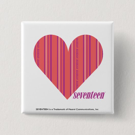 Badge Carré 5 Cm Rose mince 3 de rayures (Devant)