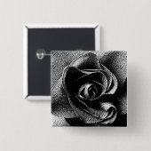 BADGE CARRÉ 5 CM ROSE NOIR (Devant & derrière)