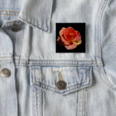 Badge Carré 5 Cm Rose orange 2 (En situation)