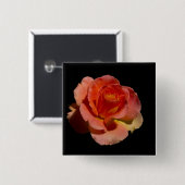 Badge Carré 5 Cm Rose orange 2 (Devant & derrière)