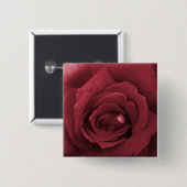 Badge Carré 5 Cm rose rouge (Devant & derrière)