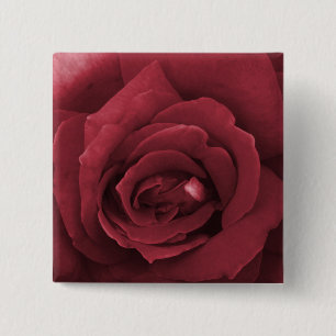 Badge Carré 5 Cm rose rouge