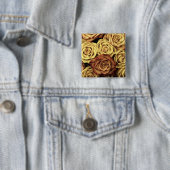 Badge Carré 5 Cm Rose sepiqué (En situation)