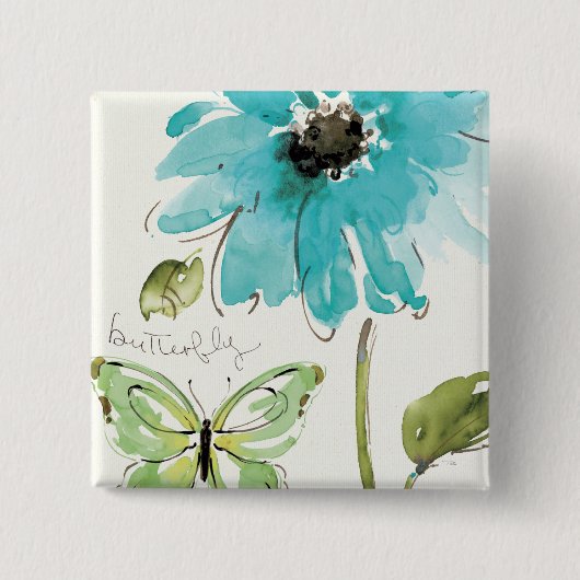 Badge Carré 5 Cm Rosée de matin (Devant)