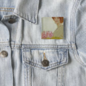 Badge Carré 5 Cm Roses, 1912 (En situation)