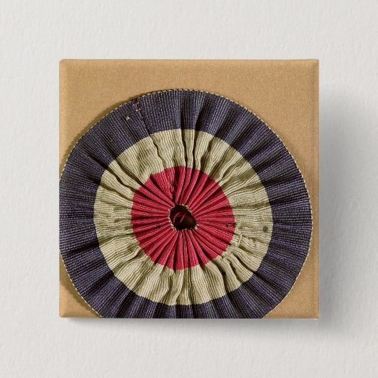Badge Carré 5 Cm Rosette de Tricolore (Devant)