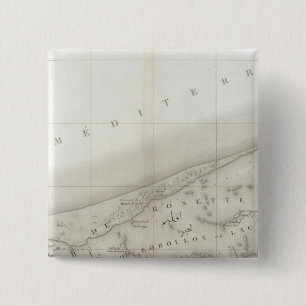 Badge Carré 5 Cm Rosette, Lac Burlos, Égypte