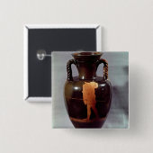 Badge Carré 5 Cm Rouge-chiffre amphora de grenier (Devant & derrière)