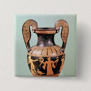 Badge Carré 5 Cm Rouge-chiffre krater de volute