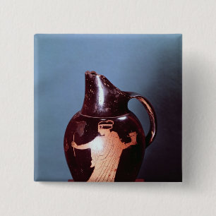 Badge Carré 5 Cm Rouge-chiffre oinochoe de grenier