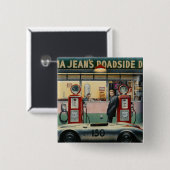 Badge Carré 5 Cm Route 2 (Devant & derrière)