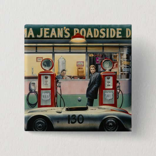 Badge Carré 5 Cm Route 2 (Devant)