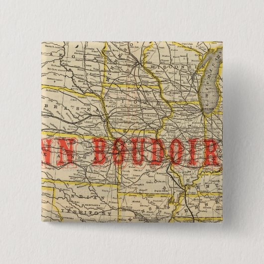 Badge Carré 5 Cm Route 2 (Devant)