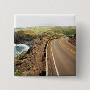 Badge Carré 5 Cm Route côtière