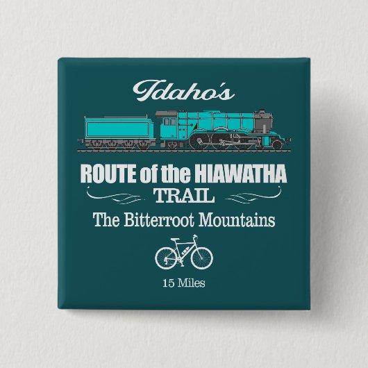Badge Carré 5 Cm Route de la Hiawatha (RT2) (Devant)
