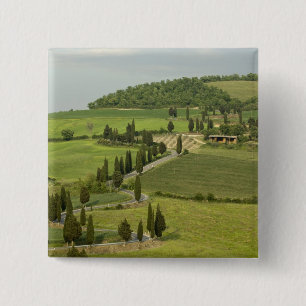 Badge Carré 5 Cm Route de Pienza à Montepulciano,