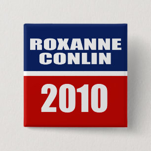 BADGE CARRÉ 5 CM ROXANNE CONLIN POUR LE SÉNAT