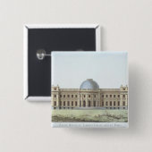 Badge Carré 5 Cm Royal Palace à Laeken, vue du parc, de ' (Devant & derrière)