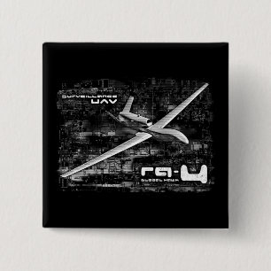 Badge Carré 5 Cm RQ-4 Global Hawk