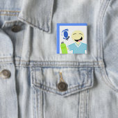 Badge Carré 5 Cm RTman (En situation)