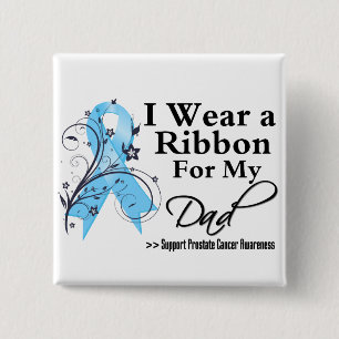 Badge Carré 5 Cm Ruban de cancer de la prostate de papa