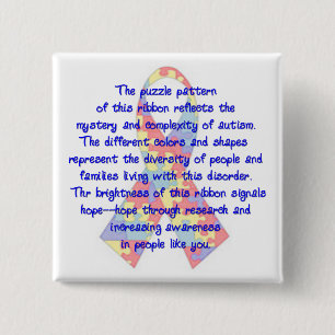 Badge Carré 5 Cm Ruban de conscience
