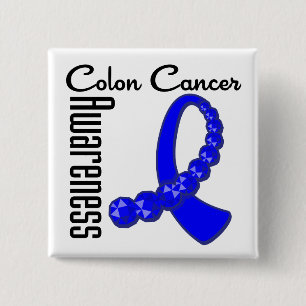 Badge Carré 5 Cm Ruban de pierre gemme de conscience de cancer du