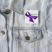 Badge Carré 5 Cm Ruban de sensibilisation à la sarcoïdose (En situation)