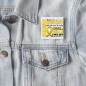 Badge Carré 5 Cm Ruban I2 1,5 de mois de conscience de Cancer (En situation)