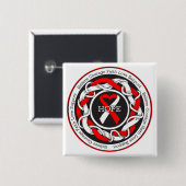 Badge Carré 5 Cm Ruban imbriqué MDS Hope (Devant & derrière)