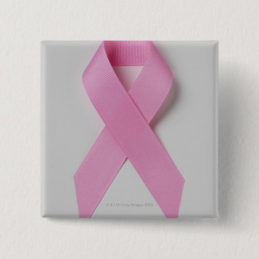 Badge Carré 5 Cm Ruban rose (Devant)