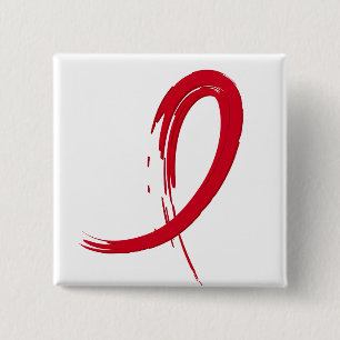 Badge Carré 5 Cm Ruban rouge A4 de SIDA