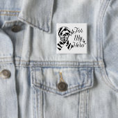 Badge Carré 5 Cm Ruban Zebra pour mon héros (En situation)