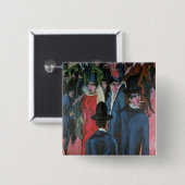 Badge Carré 5 Cm Rue Scene, 1913 de Berlin (Devant & derrière)