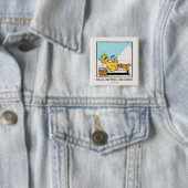 Badge Carré 5 Cm Rue Sésame | Big Bird Relax Refresh Recharge (En situation)