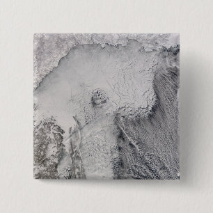 Badge Carré 5 Cm Rues de glace et de nuage en mer d'Okhotsk