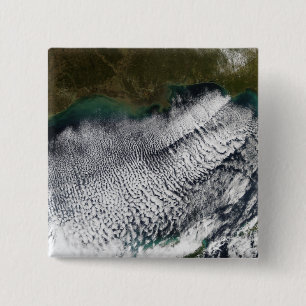 Badge Carré 5 Cm Rues de nuage dans le Golfe du Mexique