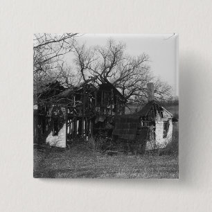 Badge Carré 5 Cm Ruines de ferme