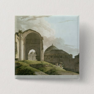 Badge Carré 5 Cm Ruines du palais à Madurai