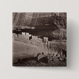Badge Carré 5 Cm Ruines XX, Canon de Chelle, Nouveau-Mexique