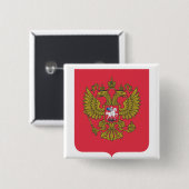 Badge Carré 5 Cm Russian national emblem (Devant & derrière)