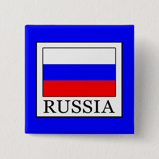 Badge Carré 5 Cm Russie (Devant)