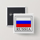 Badge Carré 5 Cm Russie (Devant & derrière)