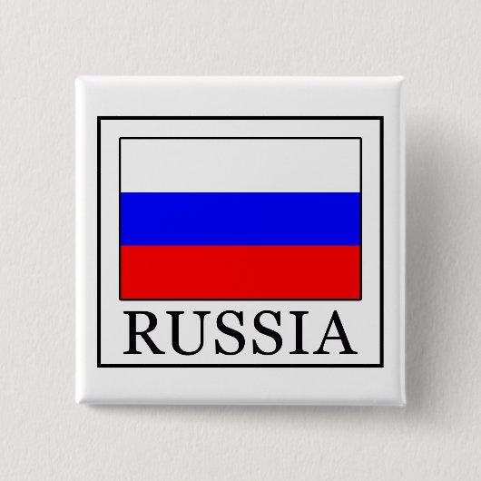 Badge Carré 5 Cm Russie (Devant)