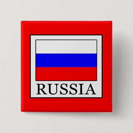 Badge Carré 5 Cm Russie (Devant)