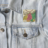 Badge Carré 5 Cm Russie En Asie 2 (En situation)