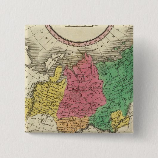Badge Carré 5 Cm Russie En Asie 2 (Devant)